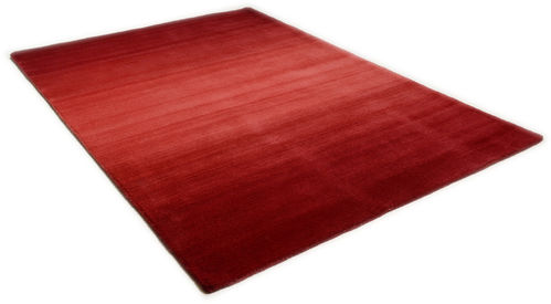 Modern tapijt handgeknoopt, ombre kleurverloop rood