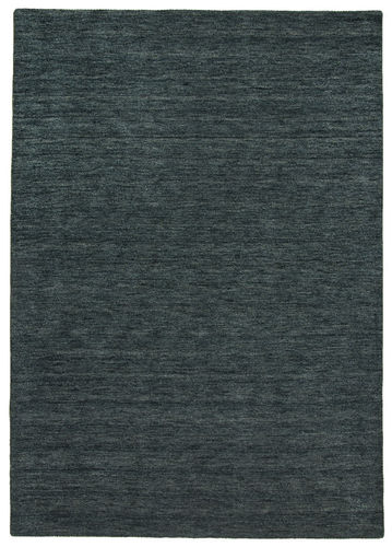 Modern designer carpet, hand-woven, uni anthracite