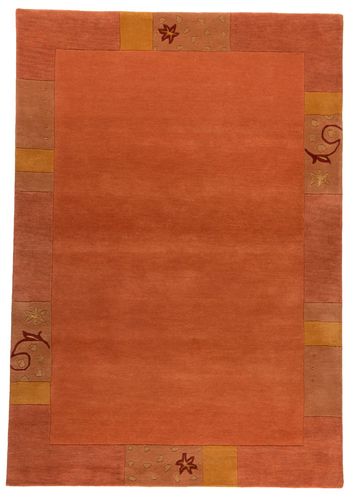 Modern Nepal tapijt, handgemaakt, terra