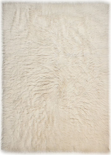 THEKO hand-woven flokati carpet, new wool, natural