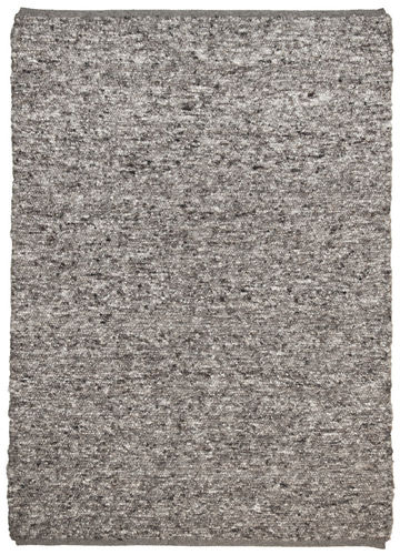 Theko alfombra tejida a mano, lana 100% virgen, gris