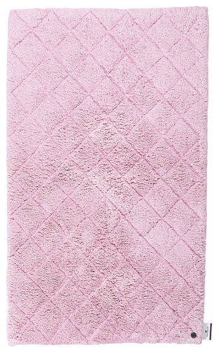 Tapis de bain Tom Tailor | peluche haute pile | Optique de diamant | rose