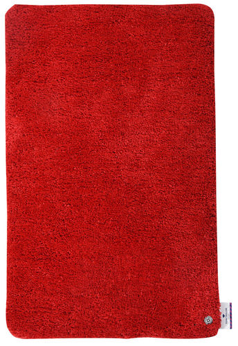 Tapis de bain Tom Tailor | peluche haute pile | Tapis de bain antidérapant | rouge