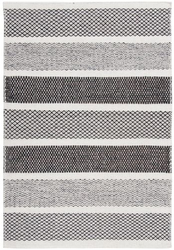 THEKO hand-woven carpet, stiff, Scandi-Chic design, gray