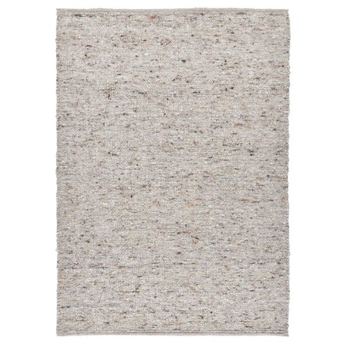 THEKO handgeweven tapijt, patches, 100% scheerwol, zand