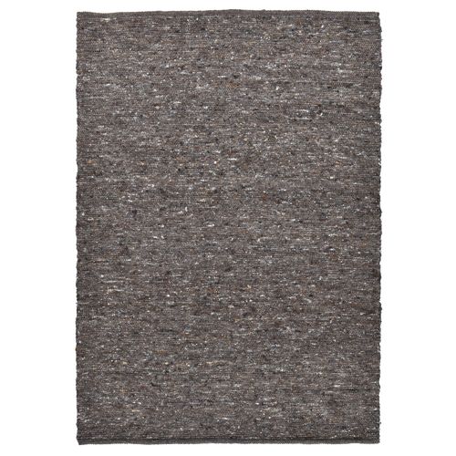 THEKO alfombra tejida a mano, fleckerl, 100% lana virgen, marrón