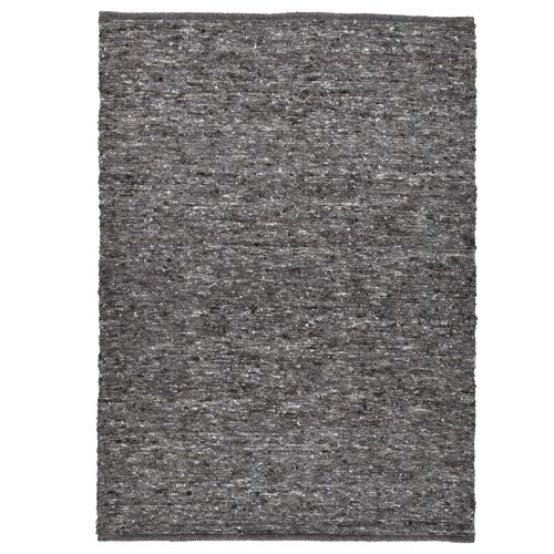 THEKO alfombra tejida a mano, fleckerl, 100% lana virgen, gris