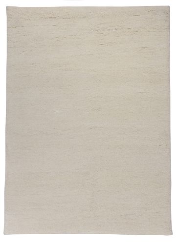 Berber carpet hand-knotted, white