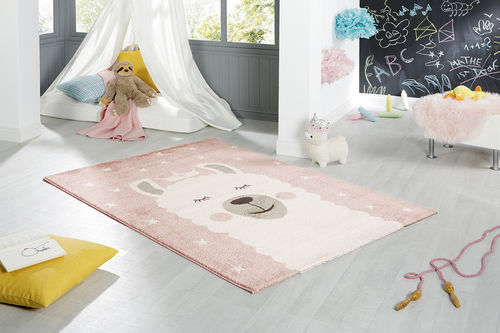 Modern designer carpet for children; Girl & boy
