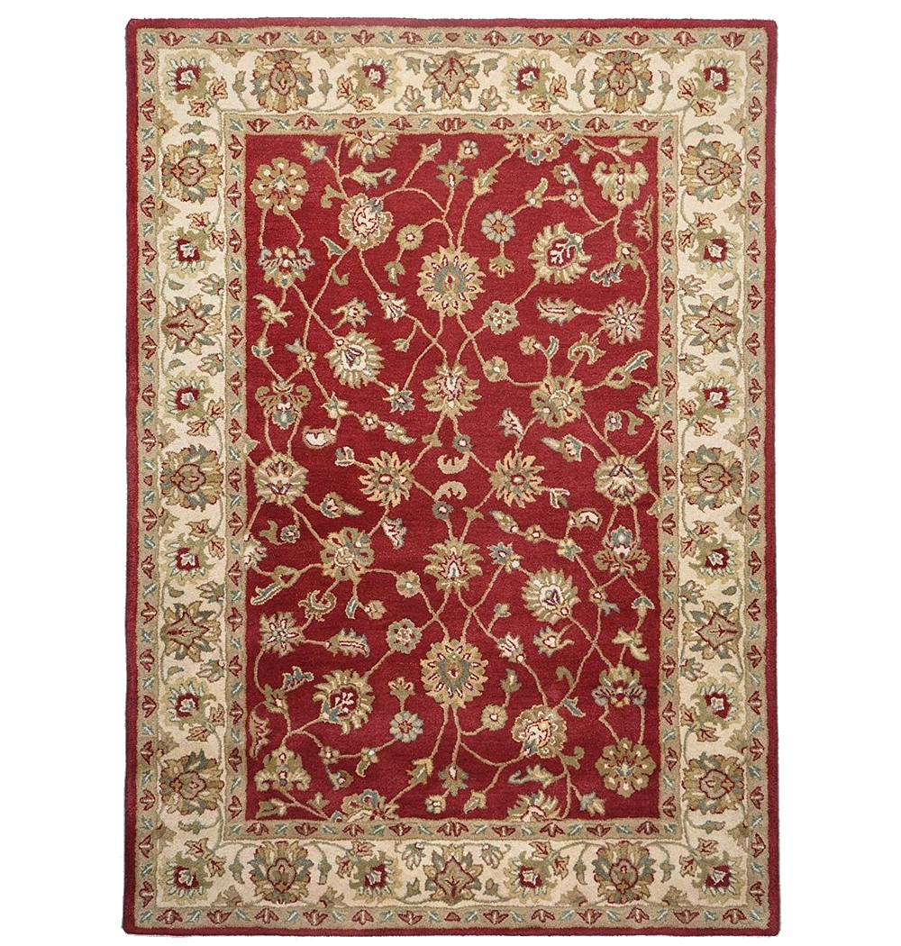 Classic Ziegler rug, handknotted, red-cream